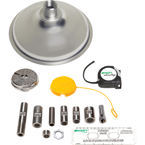 Axion Advantage&reg; Shower & Eye/Face Wash Upgrade Kit with Stainless Steel Eye/Face Wash Head & Showerhead Ottawa Fastener Supply