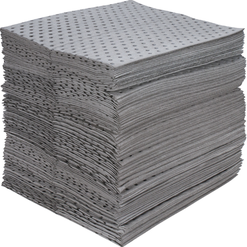 Industrial-Grade Fine Fibre Sorbent Pads, Universal, 15" x 17", 40 gal. Absorbancy Ottawa Fastener Supply