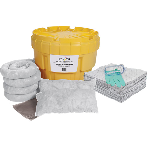 Premium Spill Kit, Oil Only, Overpack/Salvage Drum, 20 US gal. Absorbancy Ottawa Fastener Supply