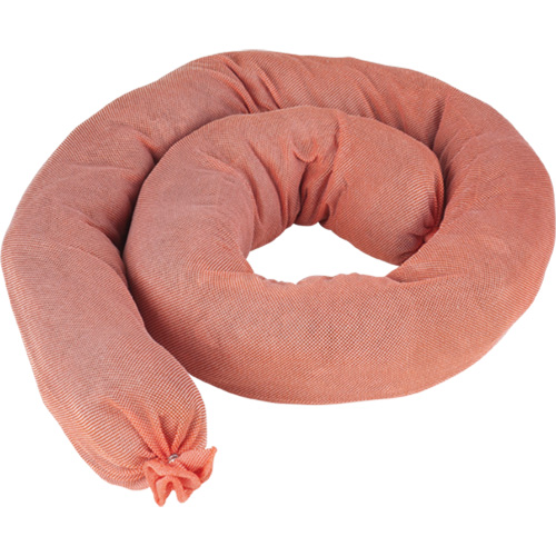 Remblais tubulaires absorbants, Mati&egrave;res dangereuses, Absorption 40 gal., 3" la x 4' lo, Pqt de 25 Ottawa Fastener Supply