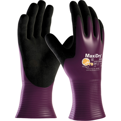 Gants ATG MaxiDry 56-426, 7/Petit, R&ecirc;vetement Nitrile, Calibre 15, Enveloppe en Nylon Ottawa Fastener Supply