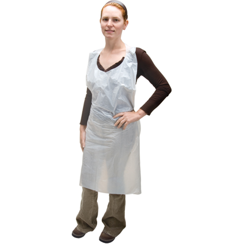 Polyethylene Aprons, Polyethylene, White, 35" W x 46" L Ottawa Fastener Supply
