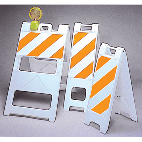 Barricades, Repliable, 13" lo x 36" h, Orange/Blanc Ottawa Fastener Supply