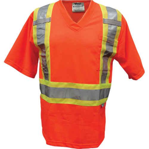 Mesh Safety T-Shirt, Polyester, Small, Orange Ottawa Fastener Supply