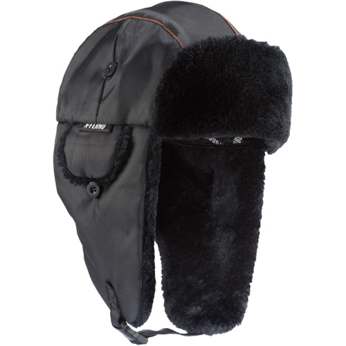 N-Ferno&reg; 6802 Classic Trapper Hat, Synthetic Fur Lining, Medium/Small, Black Ottawa Fastener Supply