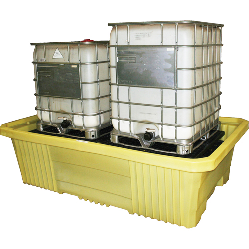Double IBC 4000i With Drain, 750 US gal. Spill Capacity, 113" x 71" x 32" Ottawa Fastener Supply