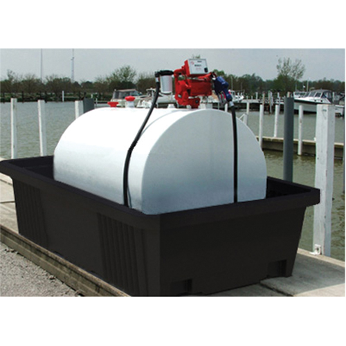 Poly-Tank&reg; Containment Unit 550 With Drain, 113" L x 71" W x 32" H, 750 US gal. Capacity Ottawa Fastener Supply