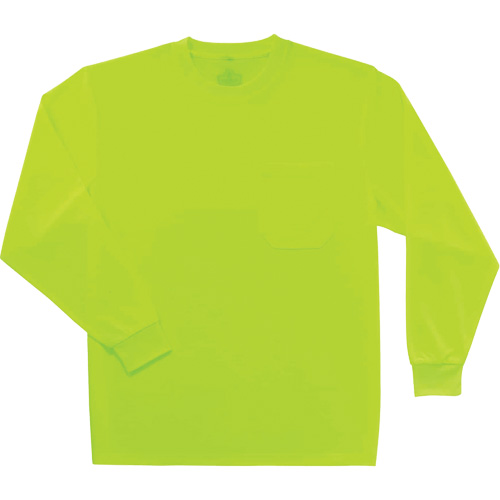 Chandail &agrave; manches longues non certifi&eacute; GloWear 8091, Polyester, Petit, Jaune lime haute visibilit&eacute; Ottawa Fastener Supply