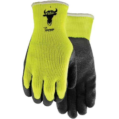 Gants Visibull 330, 7/Petit, R&ecirc;vetement Latex de caoutchouc, Enveloppe en Polyester Ottawa Fastener Supply
