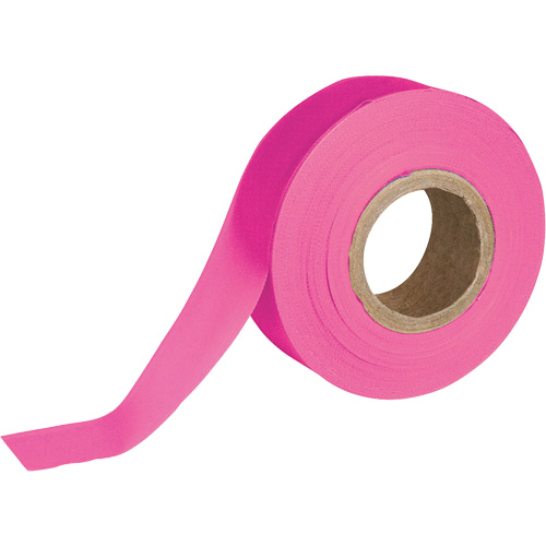 Flagging Tape, 1.188" W x 150' L, Fluorescent Pink Ottawa Fastener Supply