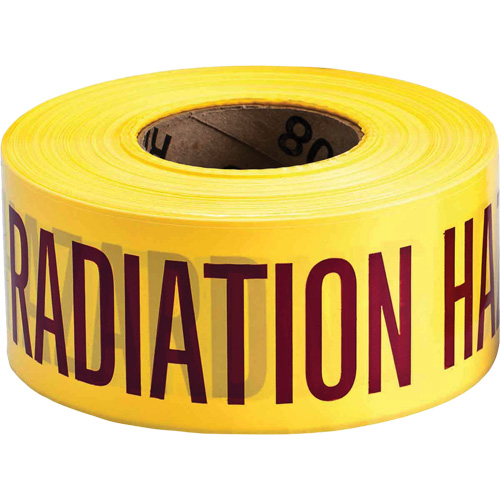 Barricade Tape, English, 3" W x 1000' L, 3 mils, Magenta on Yellow Ottawa Fastener Supply