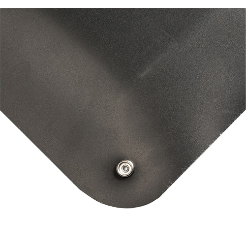 Electrically Conductive Mat No.786, 2' W x 3' L x 9/16" T, PVC, Smooth, Black Ottawa Fastener Supply