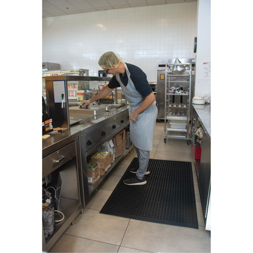 Anti-Fatigue Matting, Slotted, 3' x 5' x 7/8", Black, Natural Rubber Ottawa Fastener Supply