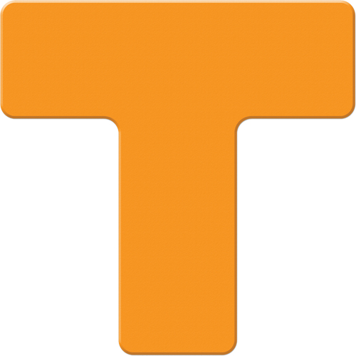 Marqueurs all&eacute;g&eacute;e/5S Armor Stripe, T, 6" lo x 6" la, Orange, Plastique Ottawa Fastener Supply