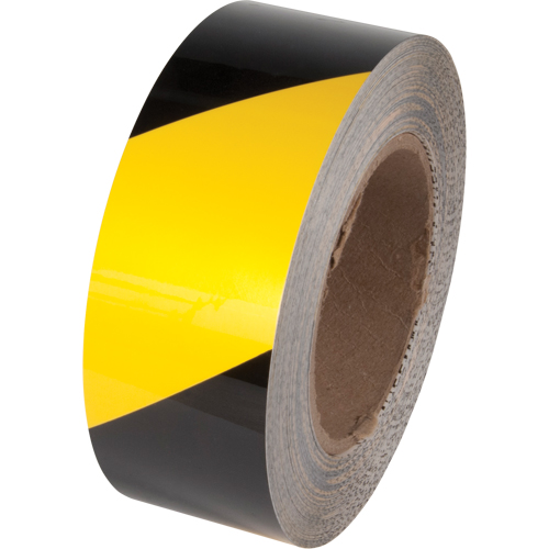 Tuff Mark&reg; Floor Marking Tape, 4" x 100', Polyester, Black and Yellow Ottawa Fastener Supply