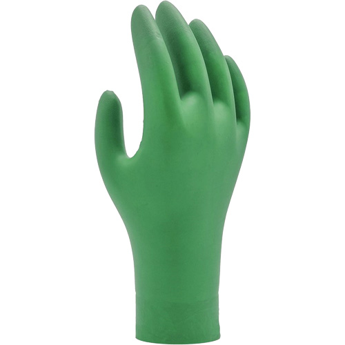 6110PF Biodegradable Gloves, Small, Nitrile, 4-mil, Powder-Free, Green Ottawa Fastener Supply
