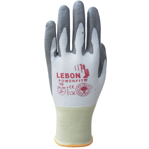 Lebon PowerFit&reg; Cut Resistant Gloves, Size X-Small/6, 13 Gauge, Polyurethane Coated, Polyethylene Shell, ASTM ANSI Level A2/EN 388 Level B Ottawa Fastener Supply
