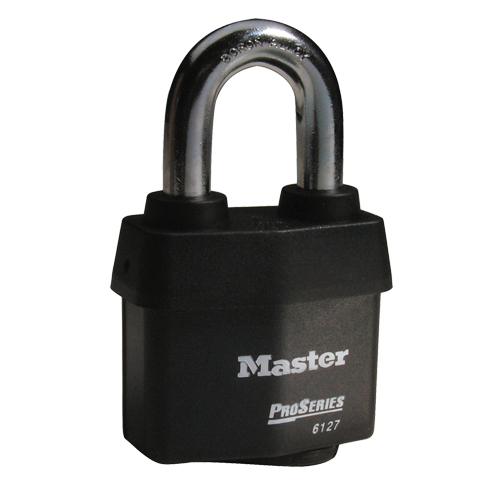Cadenas Pro-Series Weather Tough, Noir, Cl&eacute;s diff&eacute;rentes, Acier lamin&eacute;, Largeur de 2-5/8" Ottawa Fastener Supply