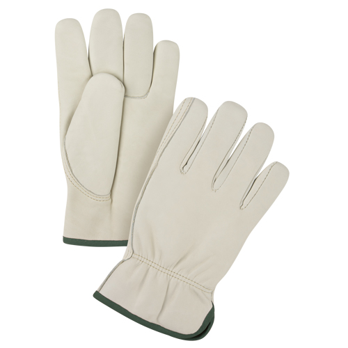 Gants de conducteur doubl&eacute;s pour l'hiver de premi&egrave;re qualit&eacute;, Moyen, Paume en Cuir fleur de vache, Molleton Ottawa Fastener Supply