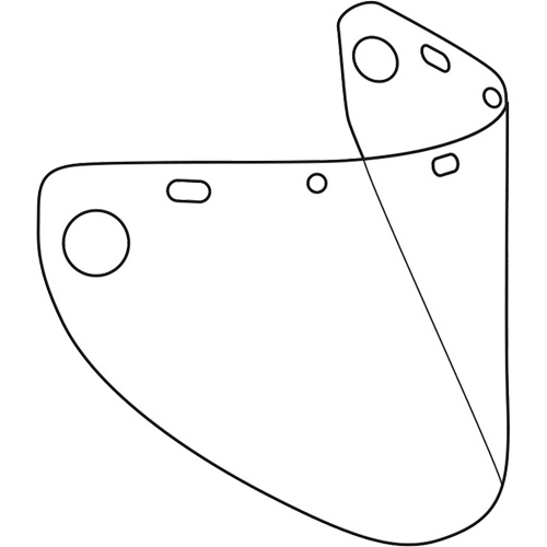 Dynamic Die Cut Formed Faceshield Visor, Polycarbonate, Clear Tint Ottawa Fastener Supply