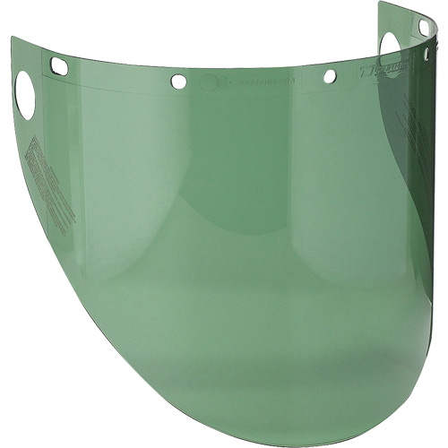 Dynamic Molded Faceshield Visor, PETG, Green Tint Ottawa Fastener Supply