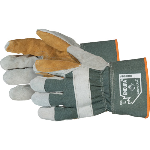 Gants dajusteur avec paume double Endura, Taille unique, Paume en Cuir de vache refendu Ottawa Fastener Supply