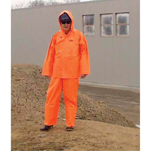 Hurricane Flame Retardant/Oil Resistant Rain Suits - Rainsuits, 4X-Large, High Visibility Orange Ottawa Fastener Supply