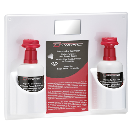 Dynamic Single-Use Eyewash Station with Isotonic Solution, Double Ottawa Fastener Supply
