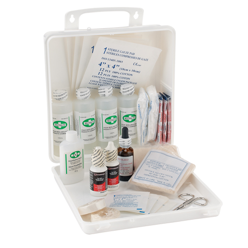 Trousse de premiers soins des brûlures pour soudeurs Dynamic, Dispositif m&eacute;dical Classe 1, Boîte en plastique Ottawa Fastener Supply