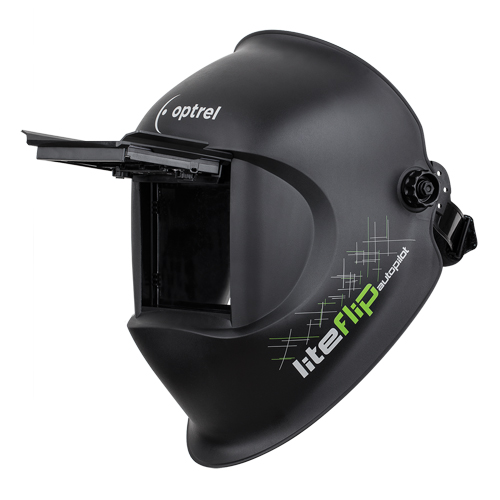 Liteflip Autopilot Welding Helmet, 3.94" L x 1.97" W View Area, 1/5/5 - 14 Shade Range, Black Ottawa Fastener Supply