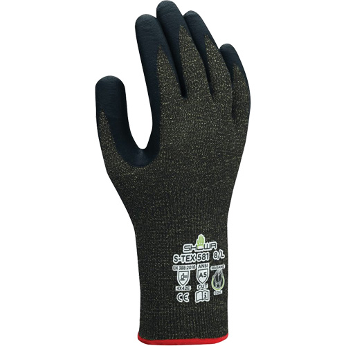 Gants r&eacute;sistants aux coupures S-TEX 581, Taille 6/Petit, Calibre 13, Rev&ecirc;tement Mousse de nitrile, Enveloppe en Acier inoxydable/Kevlar, ANSI/ISEA 105 niveau 5/EN 388 niveau E Ottawa Fastener Supply