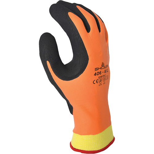 ATLAS&reg; 406 Insulated Gloves, 7/Medium, Rubber Latex Coating, Polyester/Nylon Shell Ottawa Fastener Supply