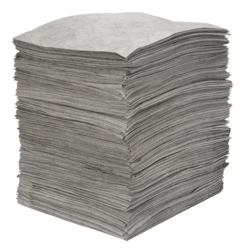 Premium Meltblown Sorbent Pads, Universal, 15" x 18", 30 gal. Absorbancy Ottawa Fastener Supply