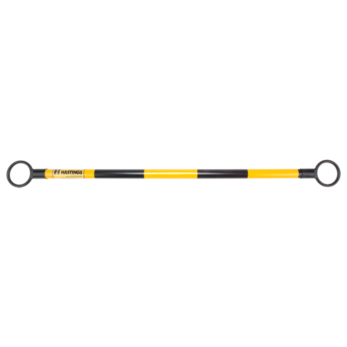 Telescopic Barricade Bar, 85" Extended Length, Black/Yellow Ottawa Fastener Supply