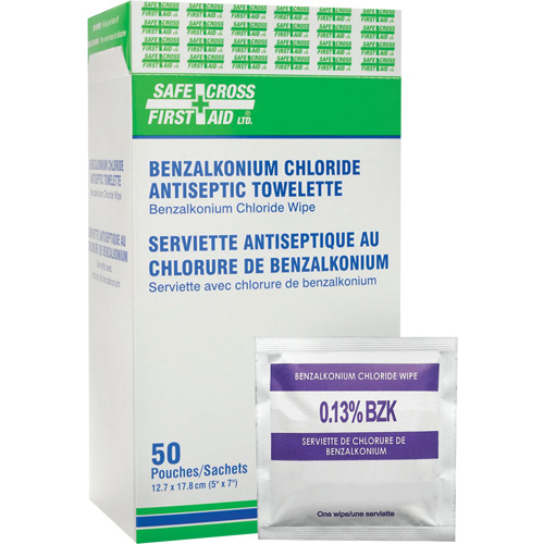 Lingettes antiseptiques au chlorure de benzalkonium, Serviette, Antiseptique Ottawa Fastener Supply