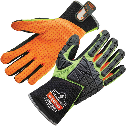 ProFlex&reg; 925F(X) Dorsal Impact-Reducing Gloves, Small, Split Leather Palm, Slip-On Cuff Ottawa Fastener Supply