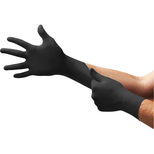 MidKnight&reg; Exam Gloves, Large, Nitrile, 4.7-mil, Powder-Free, Black, Class 2 Ottawa Fastener Supply