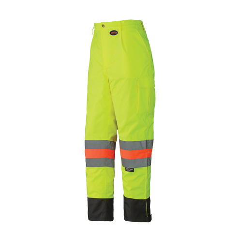 6039 Traffic Control Waterproof Safety Pant, Polyester, X-Small, High Visibility Lime-Yellow Ottawa Fastener Supply