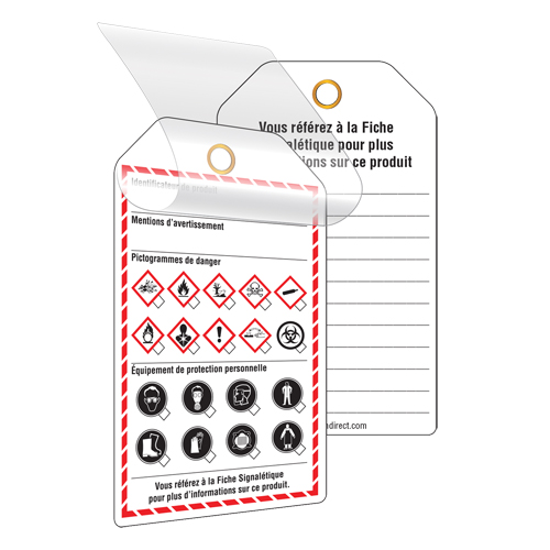 Self-Laminating Workplace Tags, Cardstock, 3-3/8" W x 5-3/4" H, French Ottawa Fastener Supply