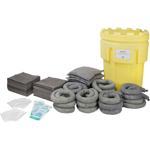 Trousse de lutte contre les d&eacute;versements de premi&egrave;re qualit&eacute;, Universel, Baril de r&eacute;cup&eacute;ration, Absorbance de 95 gal. US Ottawa Fastener Supply