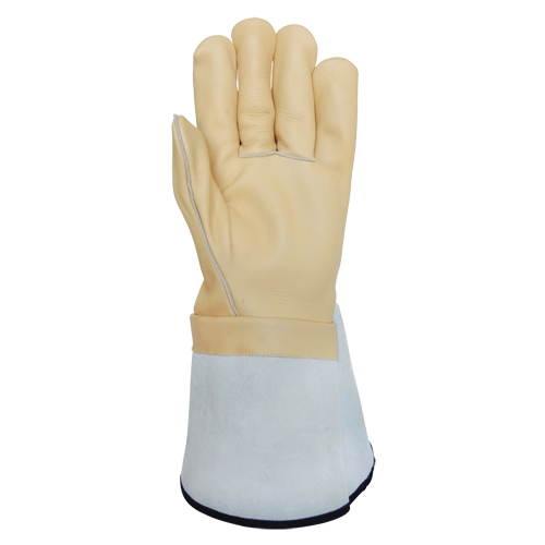 Lineman's Gloves, Large, Grain Cowhide Palm Ottawa Fastener Supply
