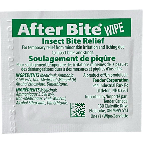 After Bite Insect Sting Relief Towelettes Ottawa Fastener Supply