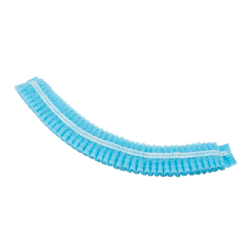 Pleated Bouffant Cap, Polypropylene, 24", Blue Ottawa Fastener Supply