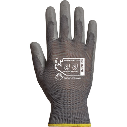 Superior Touch&reg; String Knit Gloves, 8, Polyurethane Coating, 13 Gauge, Polyester Shell Ottawa Fastener Supply