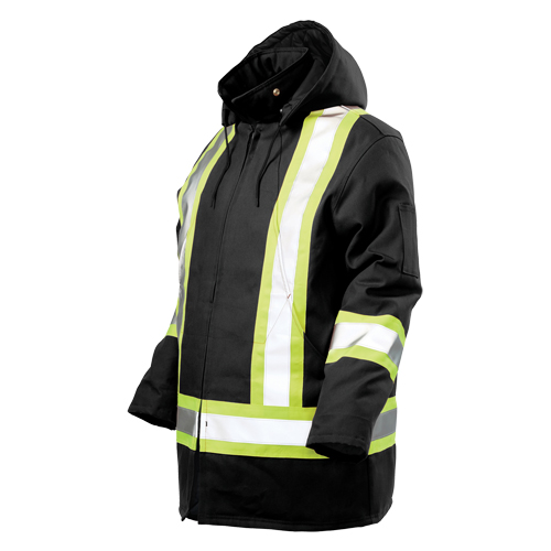 Safety Parka, Black, Large Ottawa Fastener Supply