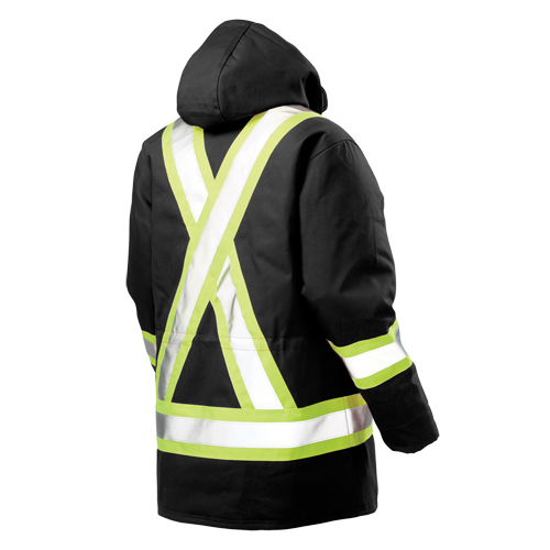 Safety Parka, Black, Large Ottawa Fastener Supply