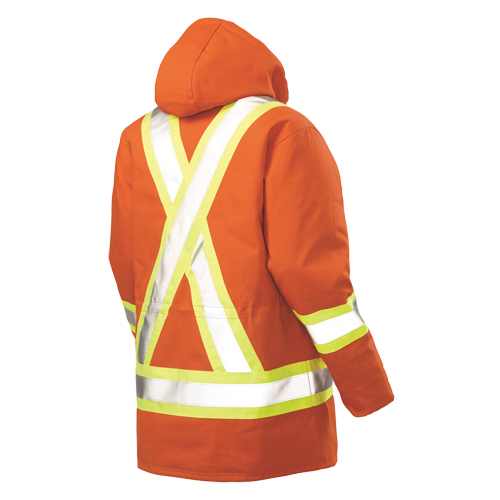 Parka de s&eacute;curit&eacute;, Orange haute visibilit&eacute;, Grand Ottawa Fastener Supply