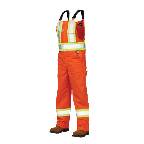 Unlined Safety Overalls, Poly-Cotton, Large, High Visibility Orange Ottawa Fastener Supply