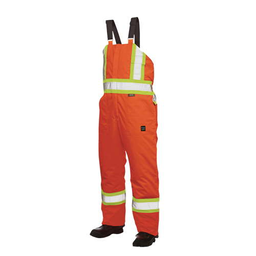 Lined Safety Overalls, Polyester/Polyurethane, Large, High Visibility Orange Ottawa Fastener Supply