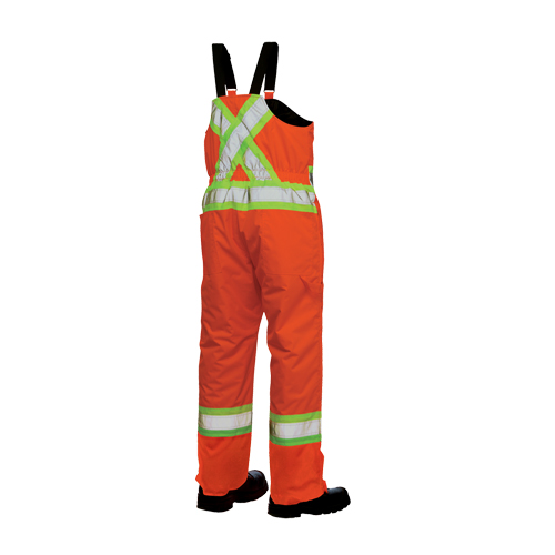 Lined Safety Overalls, Polyester/Polyurethane, Large, High Visibility Orange Ottawa Fastener Supply